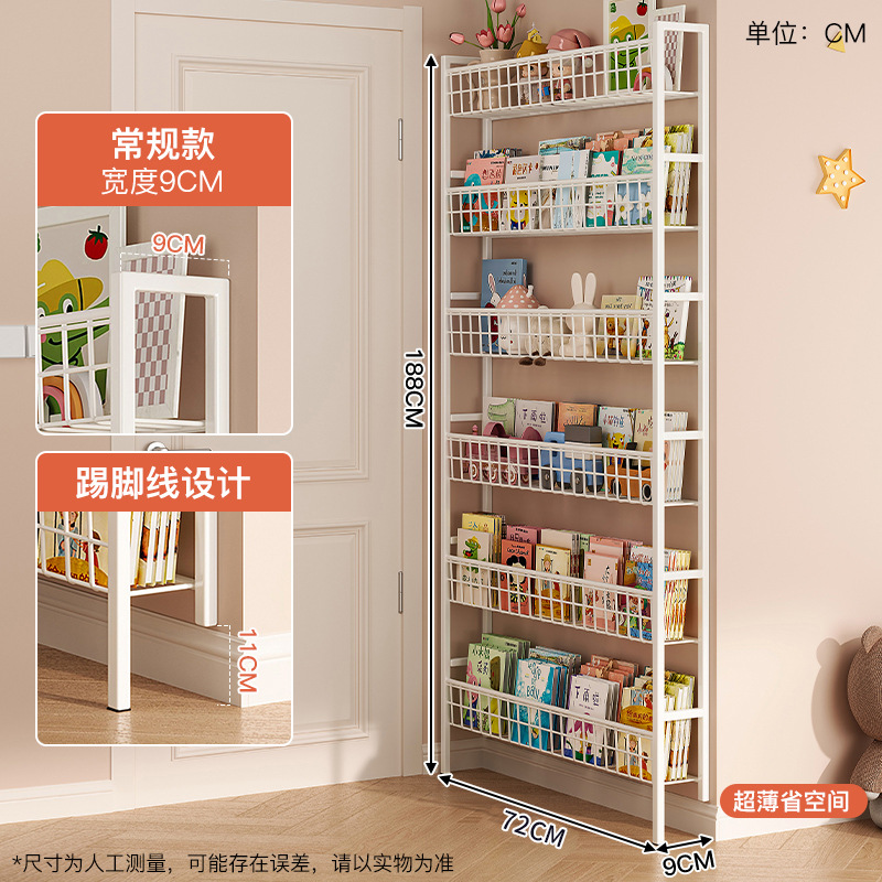 Estante trasero de puerta de cocina sin agujeros de perforación colgado en la pared integrado estante de almacenamiento de condimentos de piso multicapa