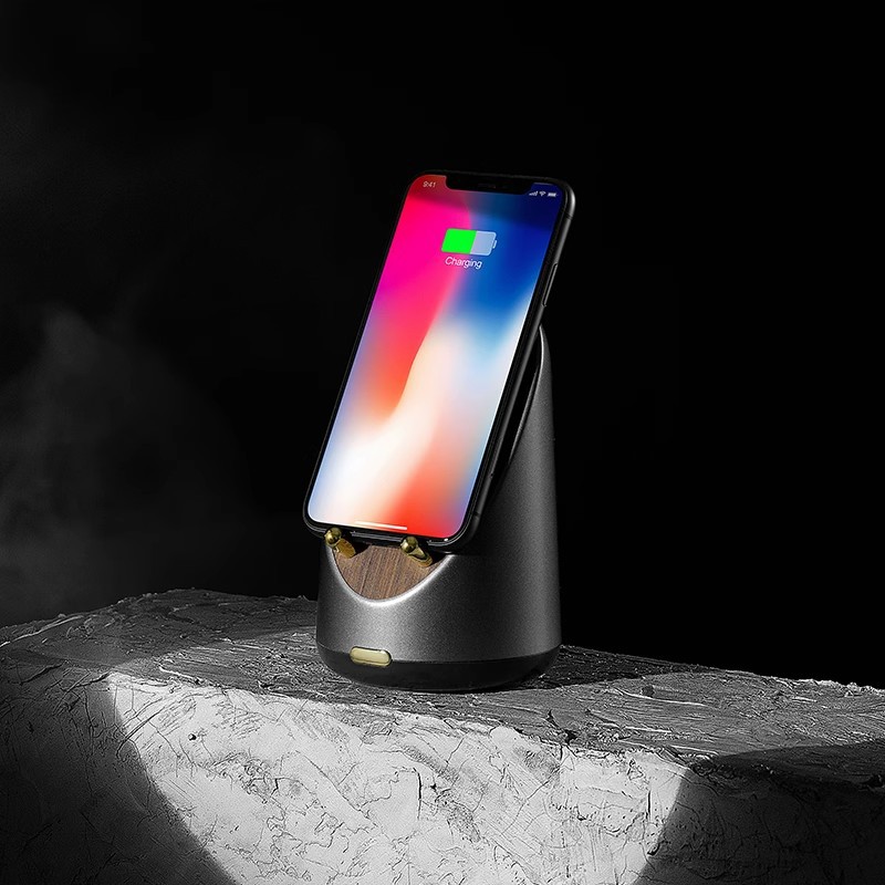 Беспроводная Bluetooth-колонка с индукционной зарядкой J600 дерево