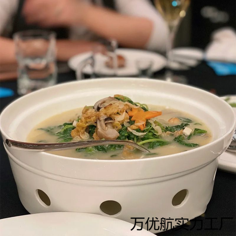 保温盘热菜盘农家乐土家菜陶瓷吉祥炉明炉蜡烛加热餐具海鲜盘炒菜