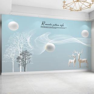 Tv Background Wall Wallpaper Modern Minimalist Living Room Bedroom Sofa Film and Television Wall Cloth 8D Stereo Scandinavian Decorative Mural