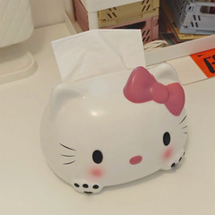 ハローキティ KT 猫ティッシュボックスガーリーハートプラスチックマルチシーンデスクトップ装飾品ティッシュボックス
