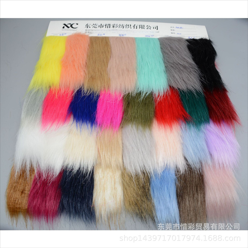 In stock 5-6CM imitation fox fur big Fox imitation animal fur clothing bag toy plush fabric