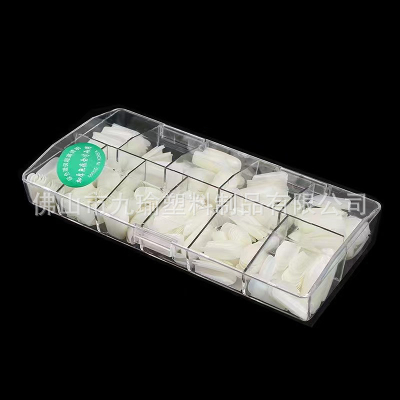 JP006 - 3 medio esmerizado largo cabeza de uñas desgaste extensión de uñas parche de tamaño completo 24 piezas / placa más tamaño opcional