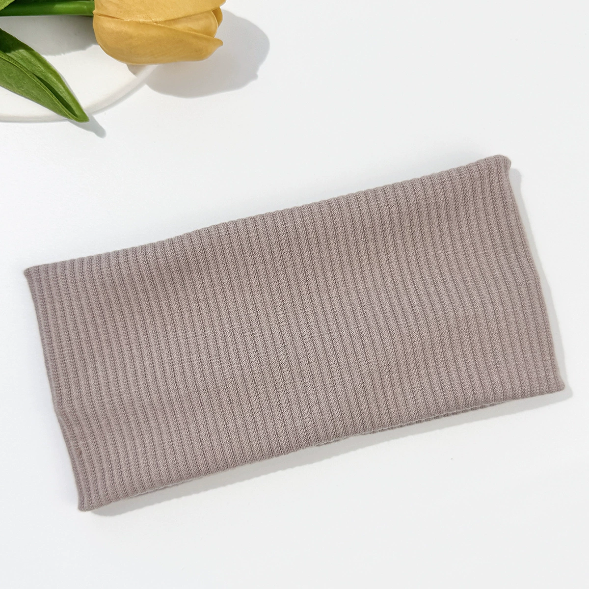 Knitted Elastic Headband, Polyester, 19×9 cm, Lightweight Multicolor Hair Accessory