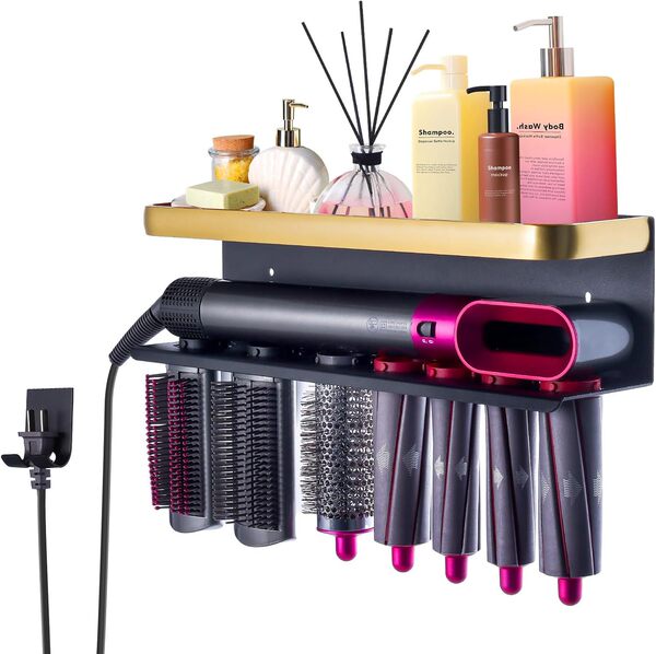Dyson hair dryer rack punch-free toilet towel rack bathroom storage…