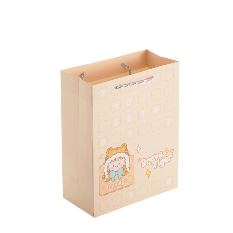 Simple lindo regalo del Día DE LOS Niños de dibujos animados para Kindergarten bebé regalo de cumpleaños regalo portátil bolsa de papel