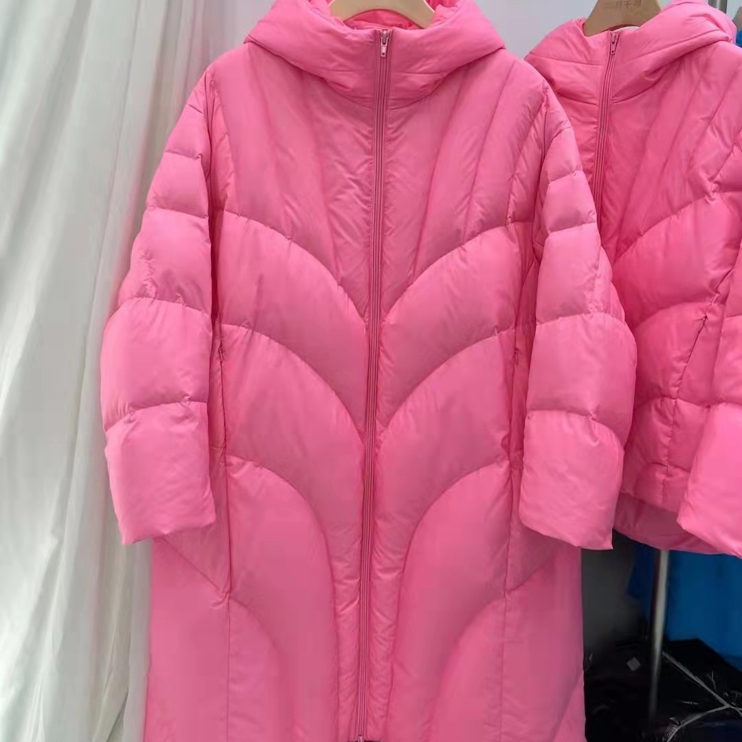 工厂直销江南布衣同款2023冬新款女装中长款羽绒服女外套一件代发
