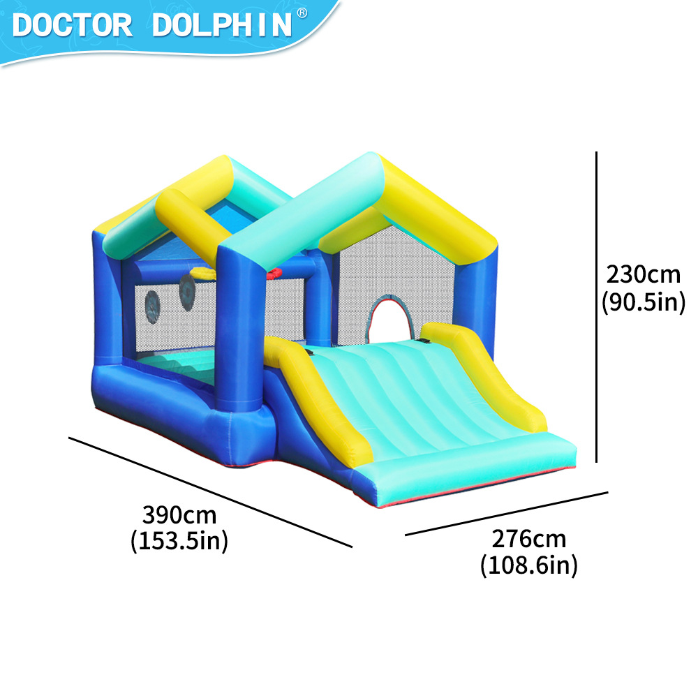 Castillo Inflable Infantil Doctor Dolphin, Tobogán Inflable Pequeño para Interiores, Trampolín, Castillo de Juegos para Niños