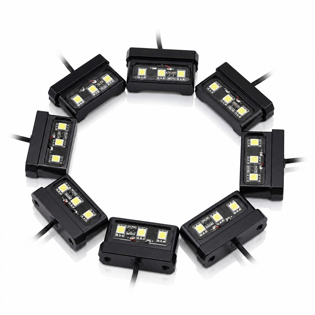 【Cross-border Exclusive Supply】Motorcycle License Plate Light CNC Aluminum Alloy Modification Accessories LED Light Waterproof Short Tail Frame