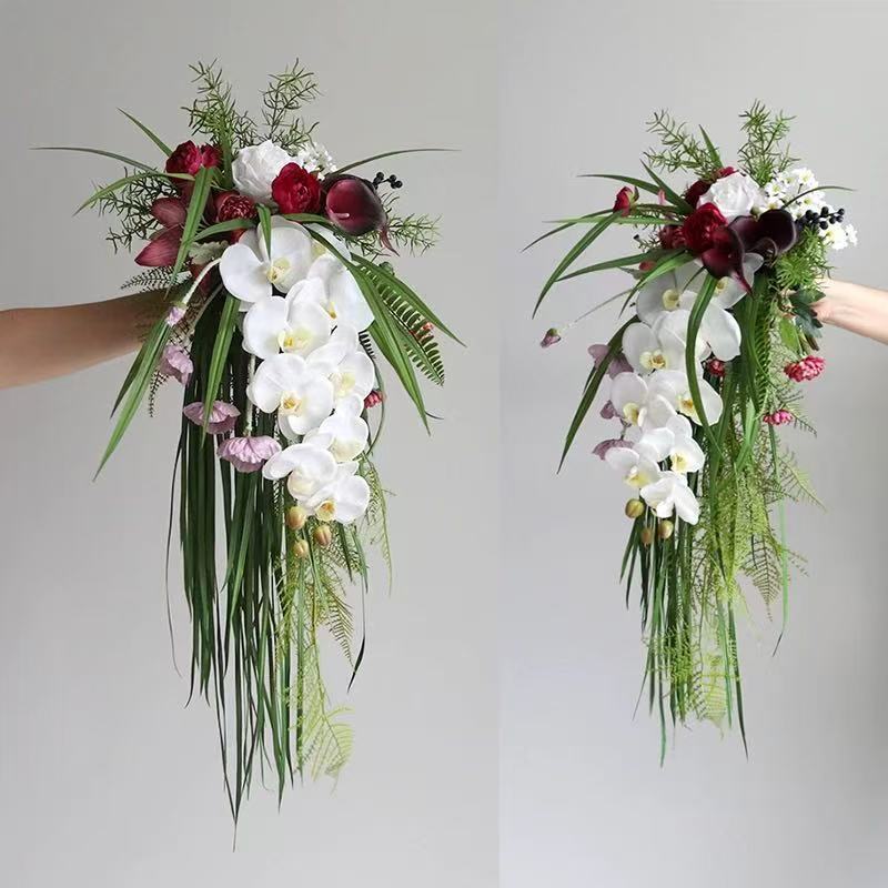 Towoo 中国の森の滝の花束造花写真スタジオ屋外結婚式の写真撮影の小道具|undefined