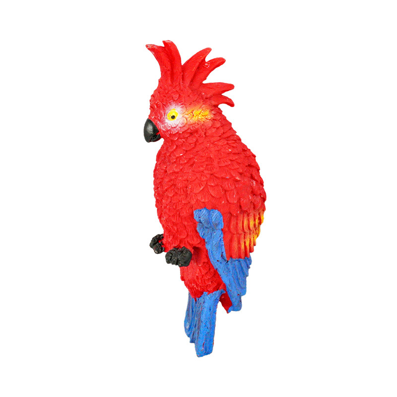 Adornos de paisaje, loros artificiales, decoraciones para bordes de peceras, novedad de estilo muñeca para acuarios, paisaje creativo para montar en pared