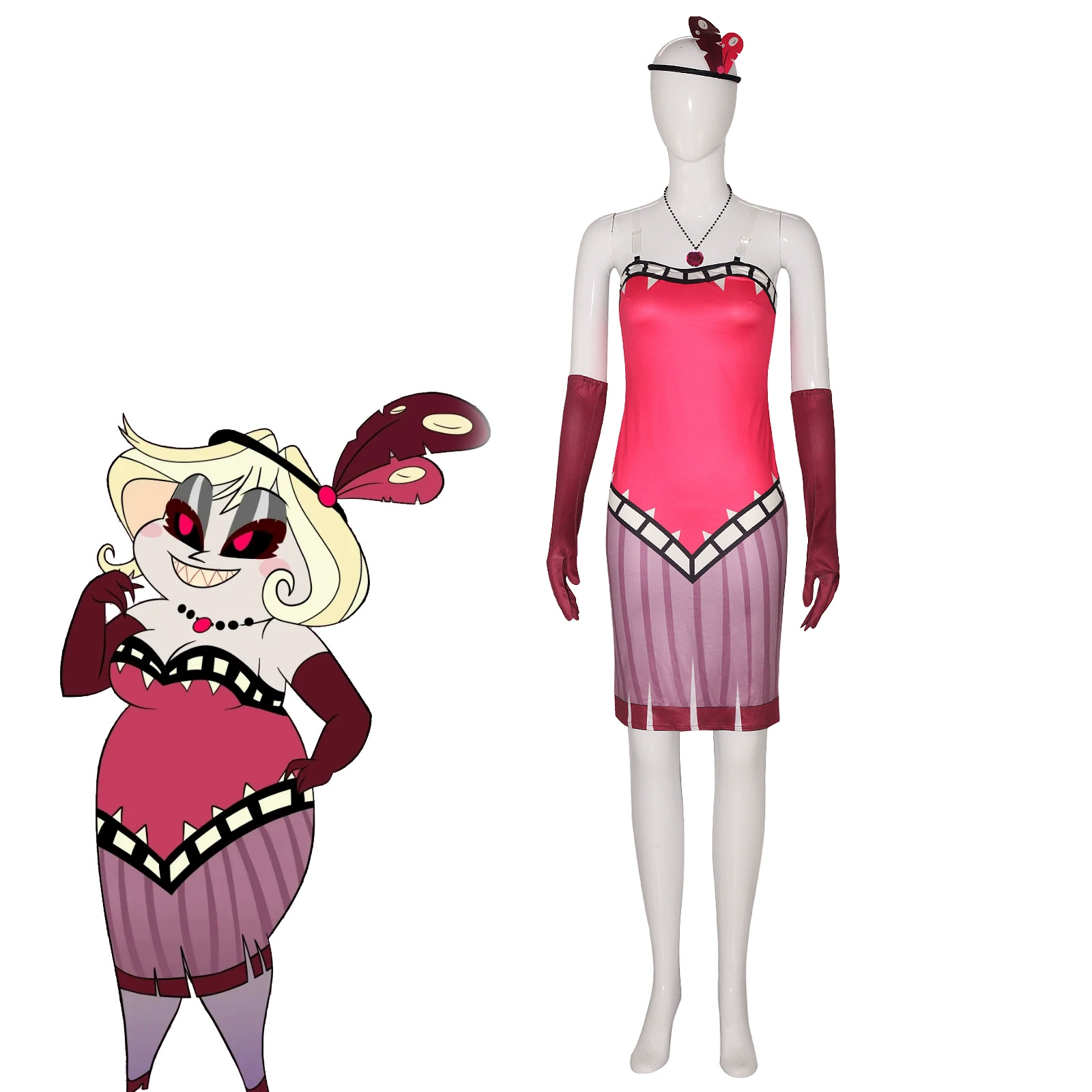 Косплей (Hell Inn) Hazbin полные наборы костюмов, многокомпонентные комплекты, размеры S–XXL