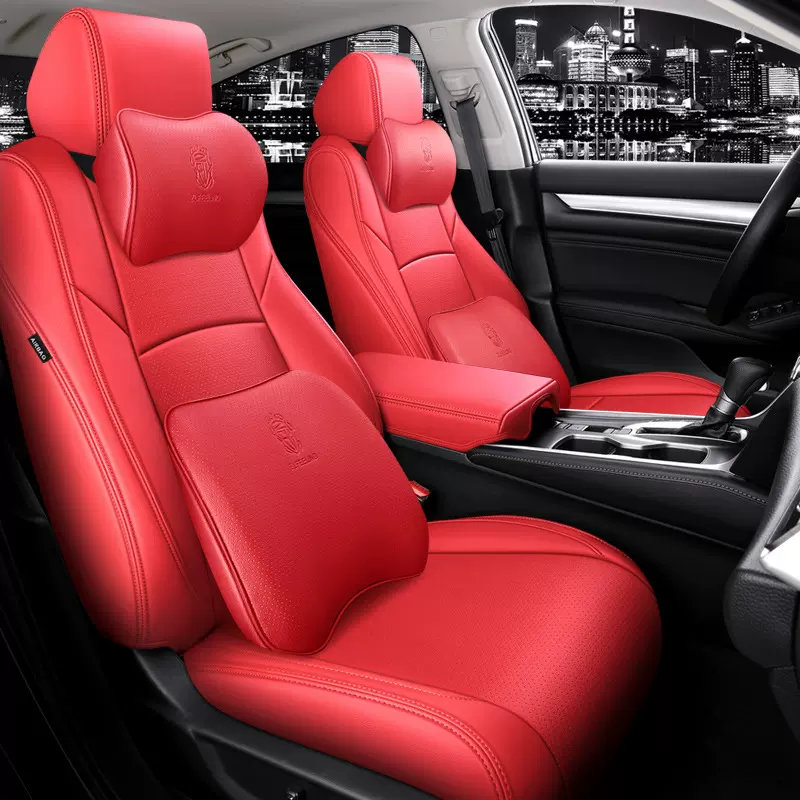 适用于本田系列雅阁专用汽车坐垫后排后背全包围中间真皮五座椅套
