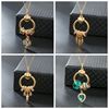 Panjia DIY Titanium Steel Necklace Personal Mori Life Tree Green Love Dream Catcher Denting Necklace Jewelry