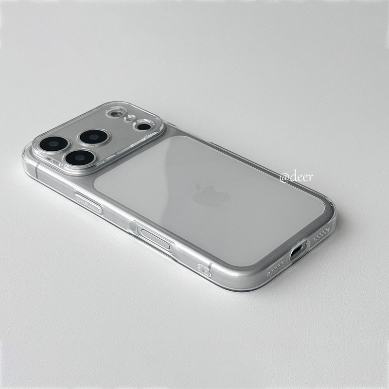 Deer Fine Hole All-Inclusive Transparent Soft Shell Iphone17Promax Mobile Phone Case Suitable for Apple 16Promax Camera