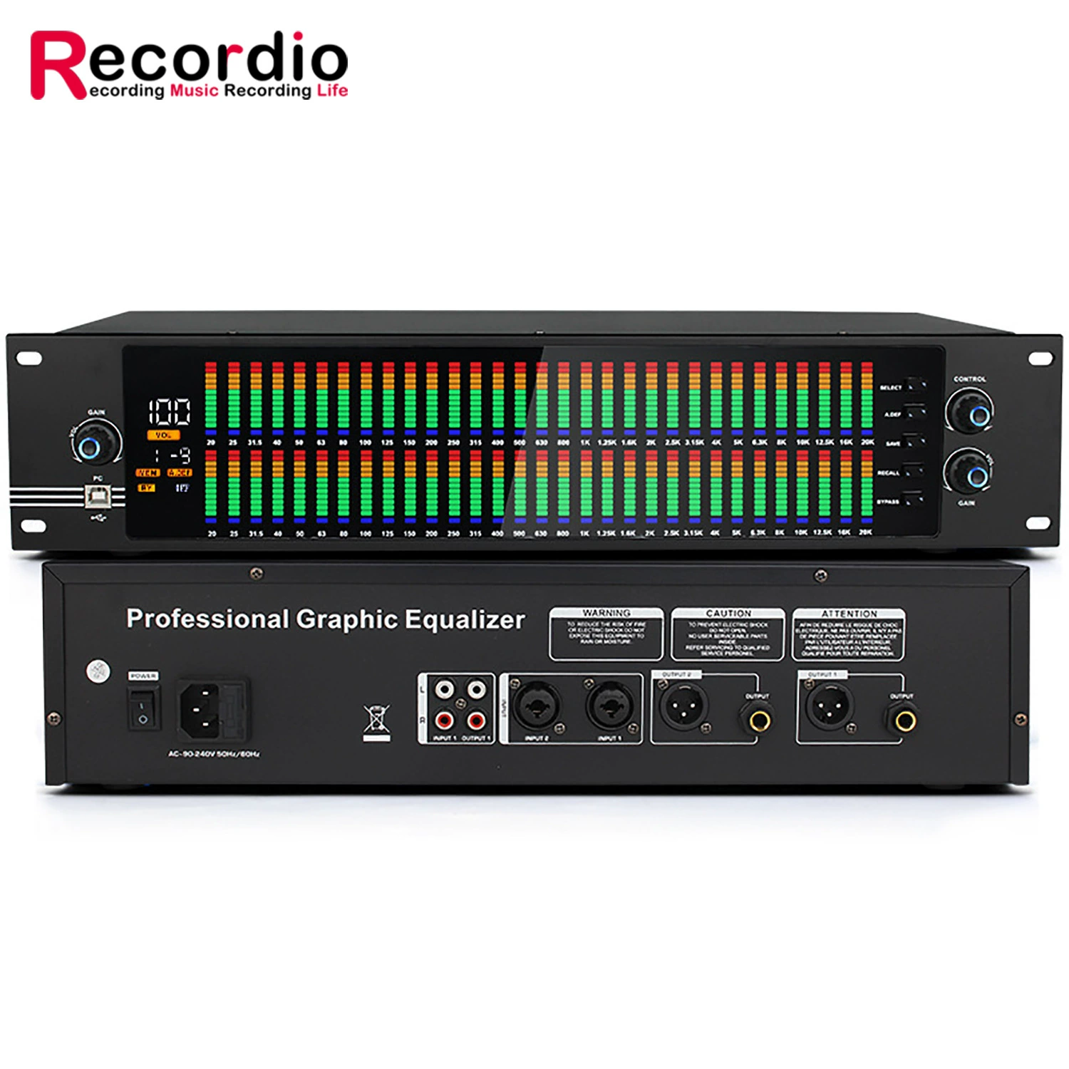 Двойной 31-сегментный компьютерный эквалайзер профессиональный домашний сценический спектакль