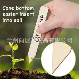 木质园艺标识牌花卉标牌空白可手写DIY多规格木片标签插牌名称牌