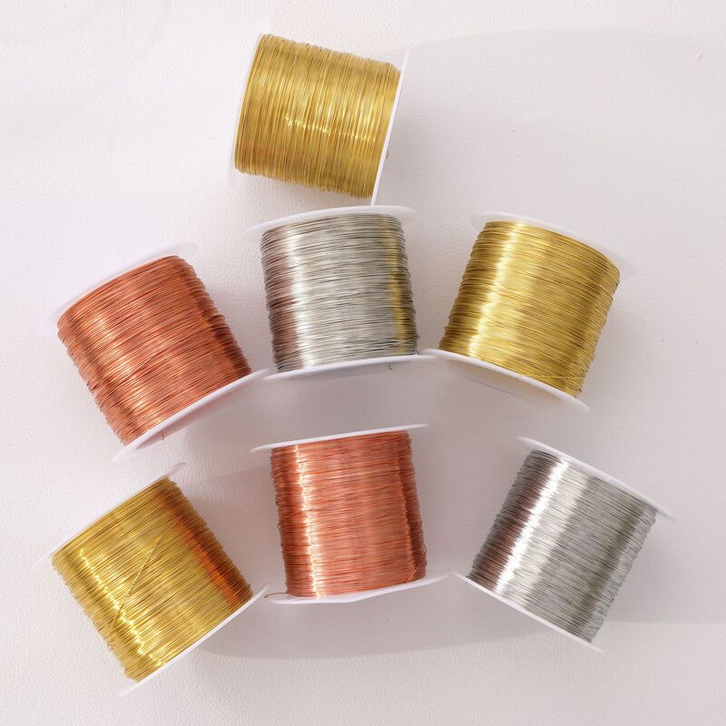 Color-Preserving Copper Wire DIY Beading Thread Handmade Crafts Wire Wrapping Jewelry Weaving Copper Wire Material Accessories Kit