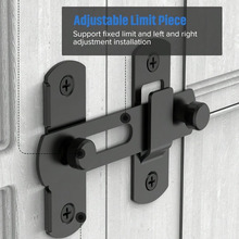 黑色门扣不锈钢插销防盗移门闩搭扣家用简约谷仓门宠物笼门锁扣