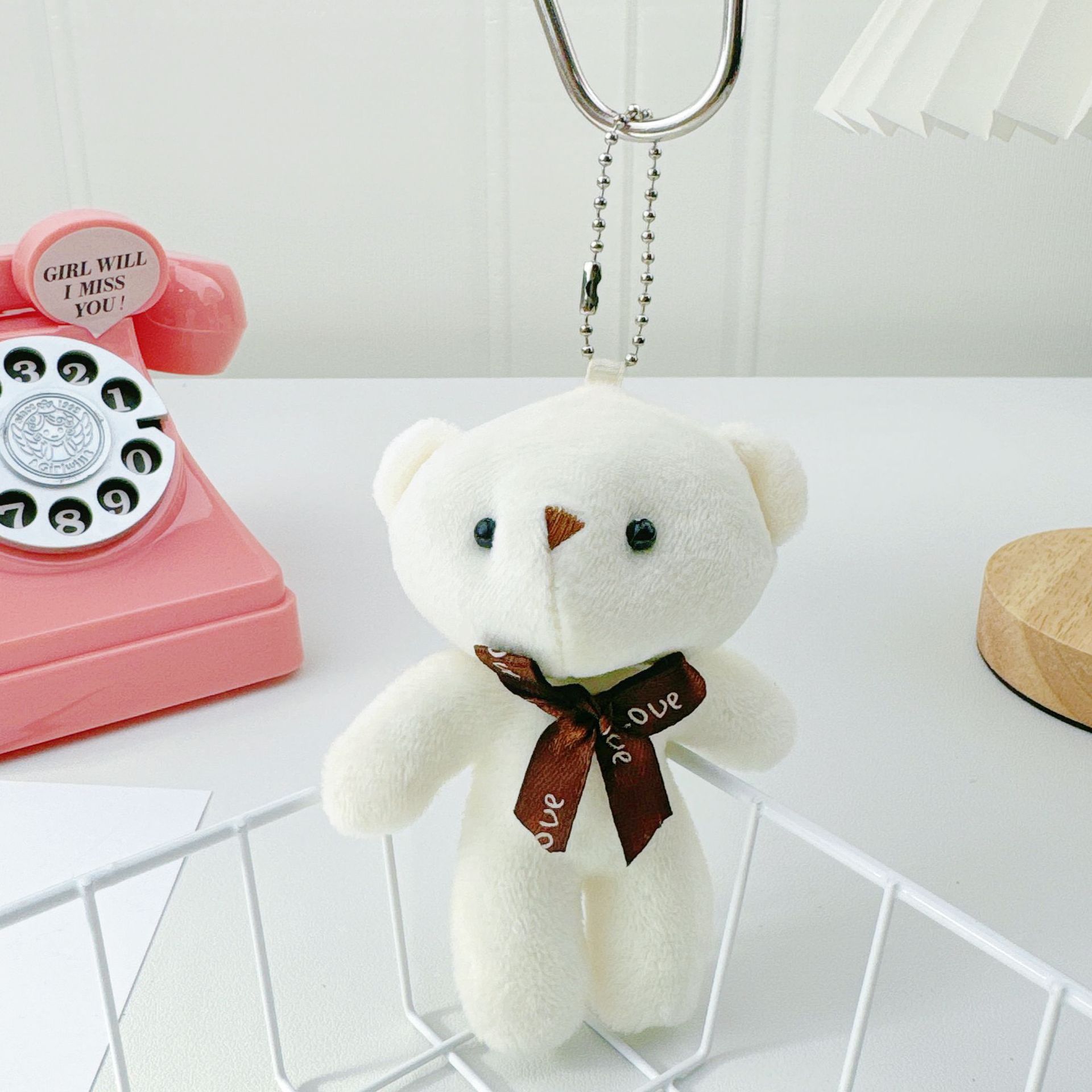 Muñeca de oso de peluche transfronterizo, muñeca de oso de una pieza de felpa, colgante, muñeca de oso, muñeca, juguete al por mayor, mini