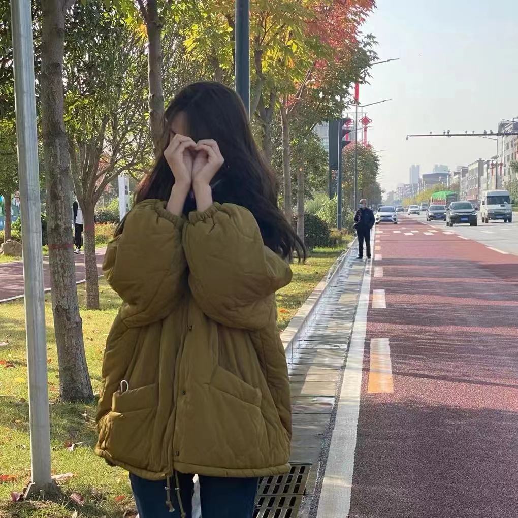 菱格綿服女2023新型韓国版冬服レトロ大サイズコートパン服ゆったり内底羊毛女