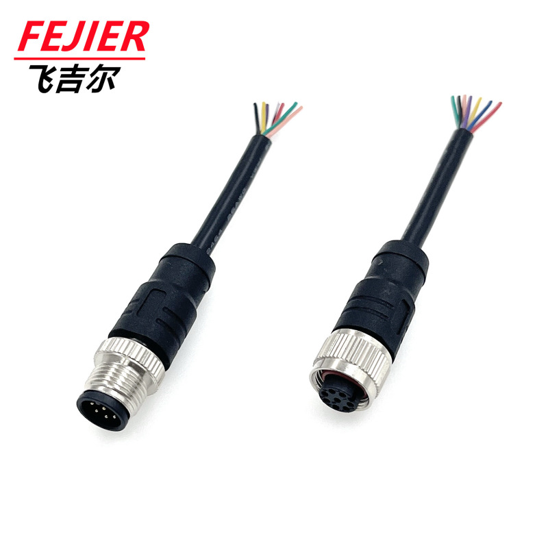 M12 8P Connector 8-Core Circular Aviation Plug Video Communication Signal Cable Harness Aviation Connector Ip67 Waterproof M12 8P Connector 8-Core Circular Aviation Plug Video Communication Signal Cable Harness Aviation Connector Ip67 Waterproof