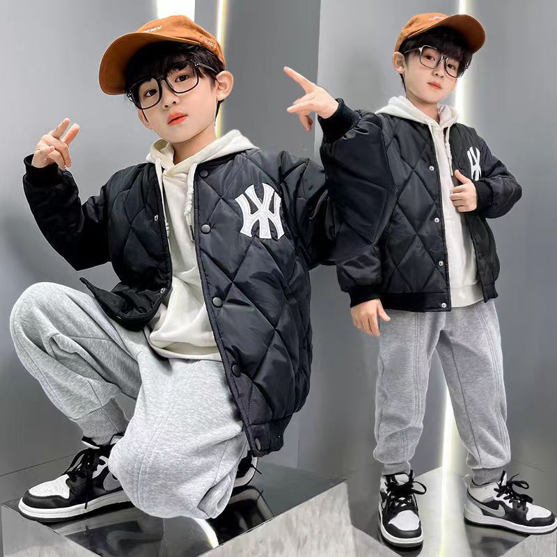 韩版男童春秋外套秋冬款棉衣儿童棉袄加厚棒球服夹克宝宝衣服潮牌