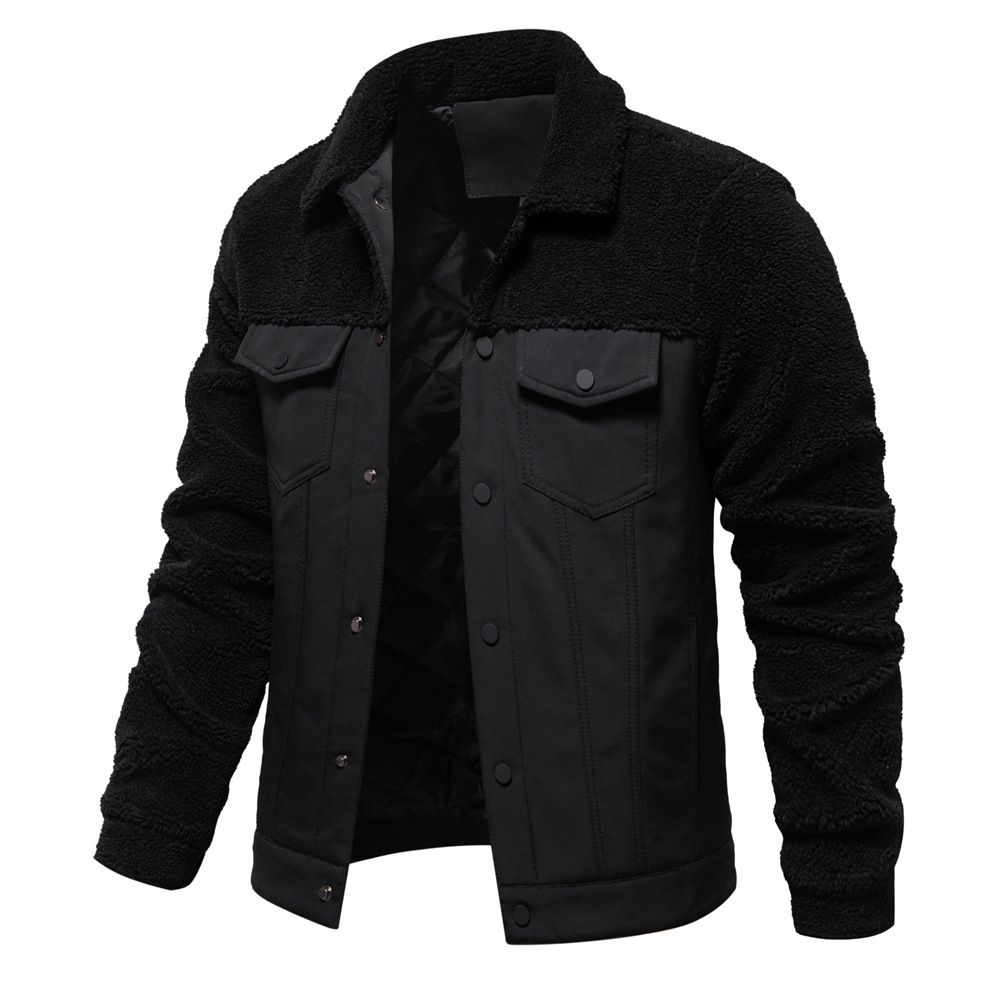 Neue, hochwertige Herren-Lammwolljacke im lässigen Stilmix für Herbst und Winter._voghion.com