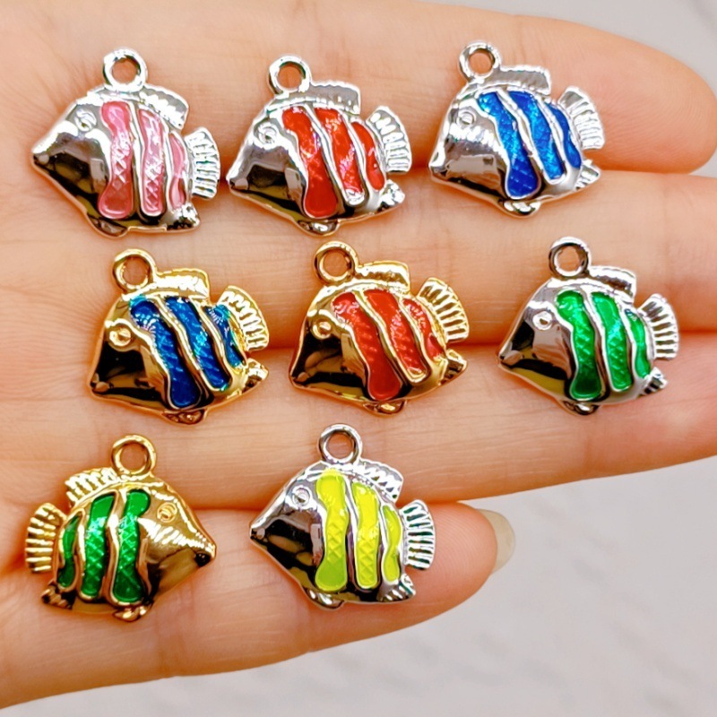 新しいオーシャンシリーズ合金ドリップオイルフィッシュロブスターヘビ形状マルチイヤリングネックレスブレスレットペンダントビーチジュエリー|undefined