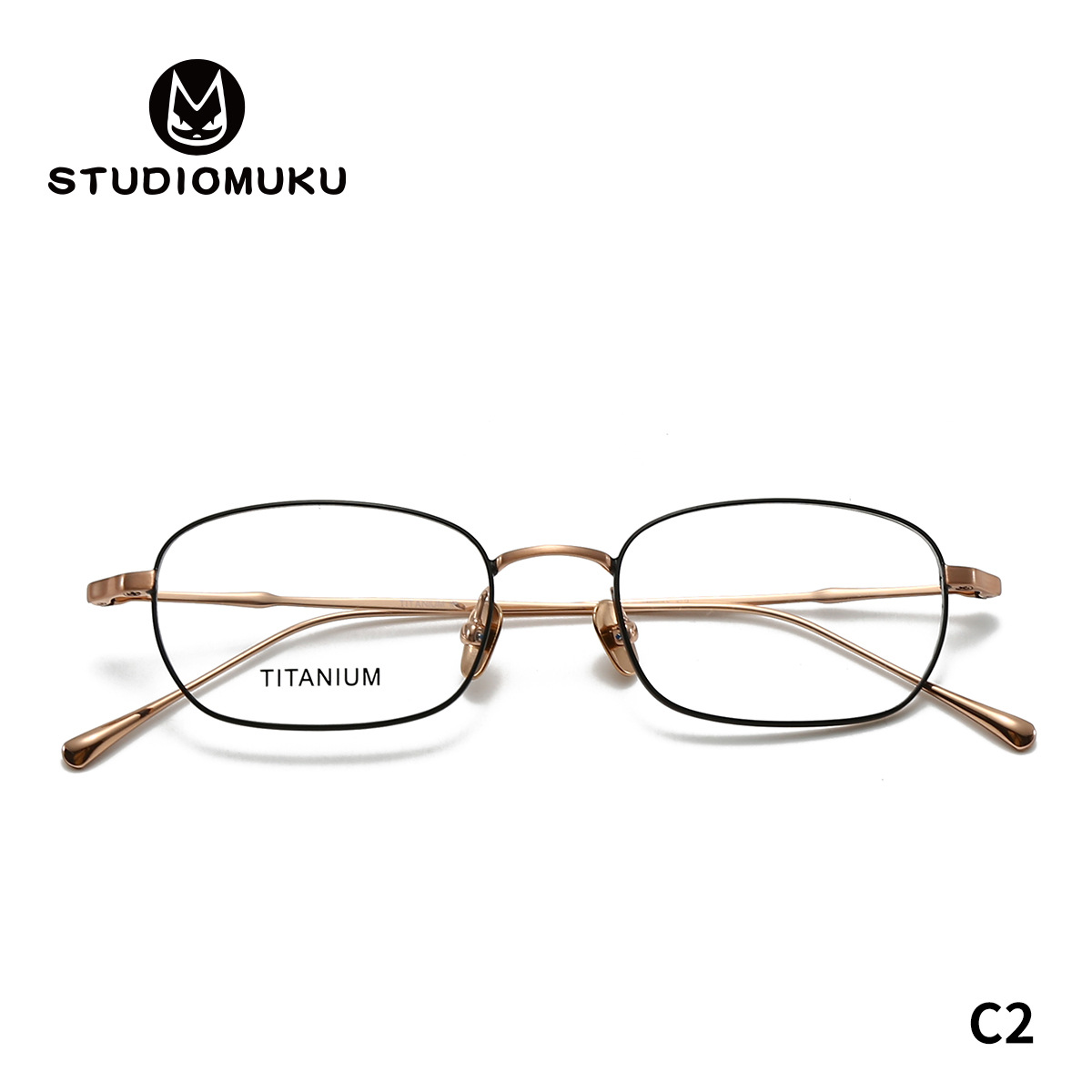 STUDIOMUKU gafas de madera cool elípticas cómodas ultraligeras marcos de gafas de titanio puro retrógrado diseño de marcos de gafas de marco pequeño