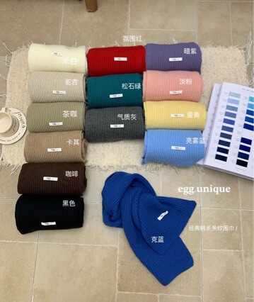 Egg.Unique Korean-Style Thick Wool Scarf