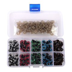 跨境新品毛絨玩具彩色塑料螺紋眼睛配件盒裝 DIY動物玩偶玩具眼睛