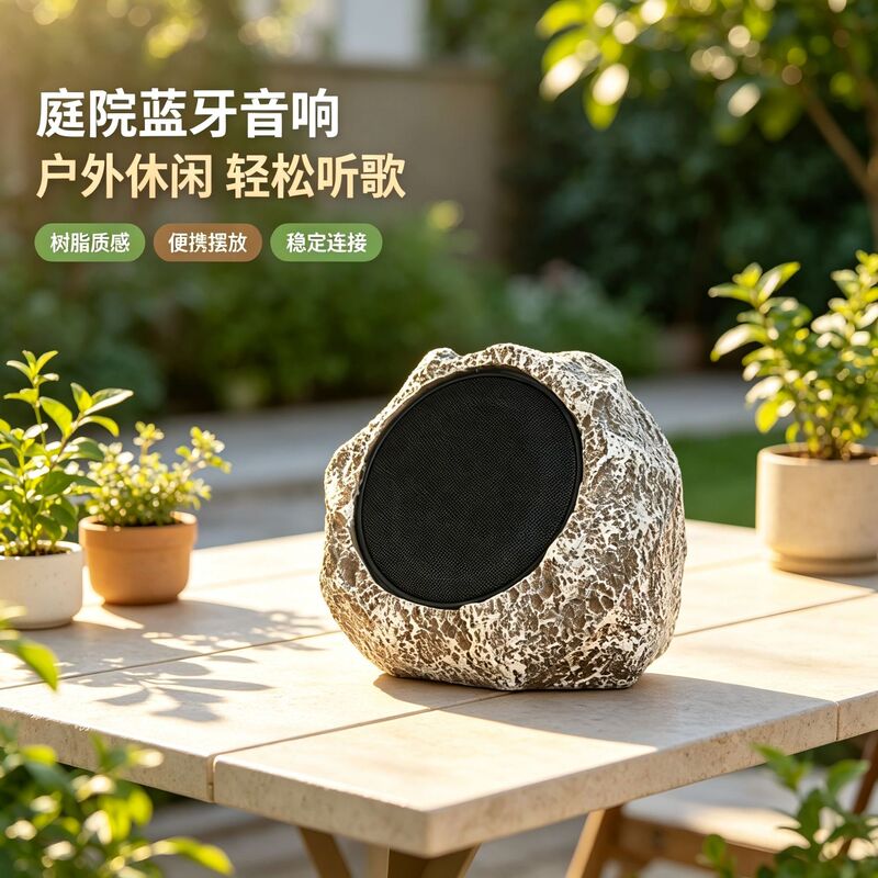 Cross-Border Hot-Selling Solar-Powered Stone Bluetooth Speaker with Remote Control and Multiple Connectivity, Simulated Stone Speaker Decoration Cross-Border Hot-Selling Solar-Powered Stone Bluetooth Speaker with Remote Control and Multiple Connectivity, Simulated Stone Speaker Decoration