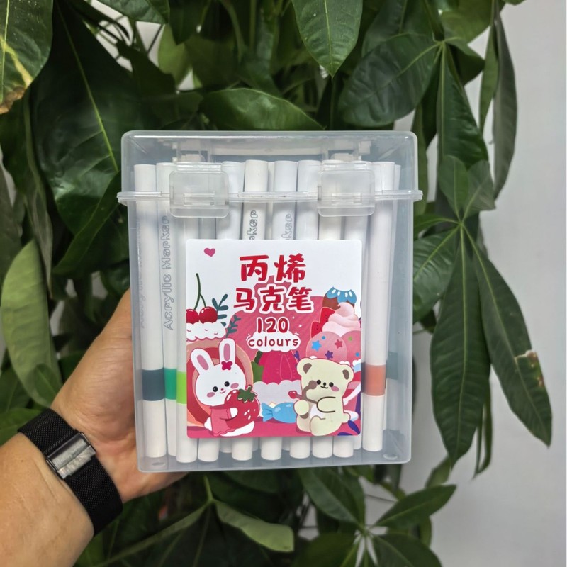 丙烯马克笔 幼儿园美术绘画专用儿童水彩笔不透色可叠色丙烯画笔|undefined