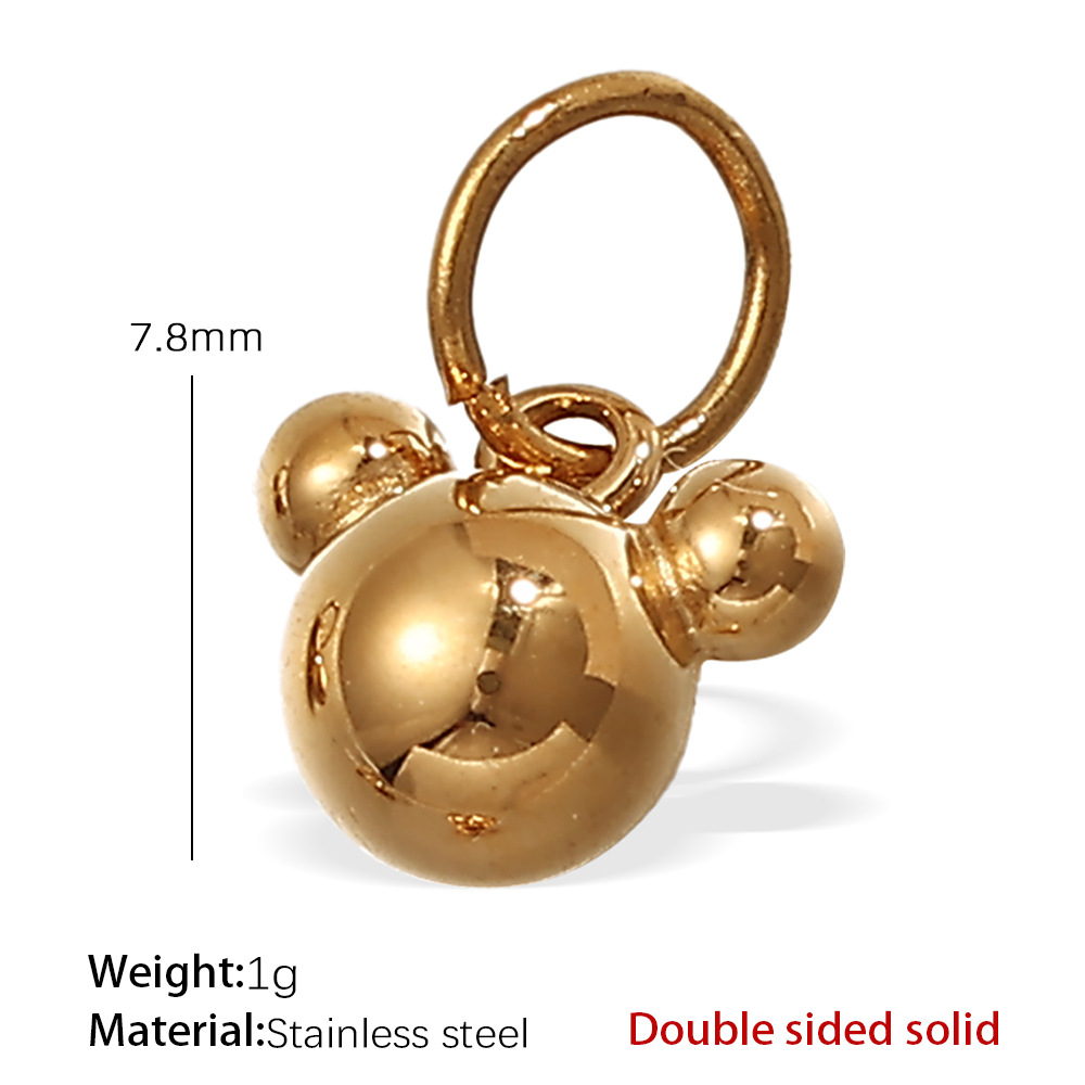 Accesorios de joyería transfronterizos europeos y americanos colgante tridimensional de simulación colgante en forma de corazón de pingüino cereza colgante de collar casero de bricolaje