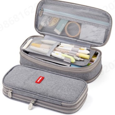 Estuche para lápices para estudiantes de primaria, estuche de lápices de alta calidad, gran capacidad y resistente a las manchas para niñas, bolsa de papelería sencilla estilo ins para estudiantes de secundaria, venta al por mayor