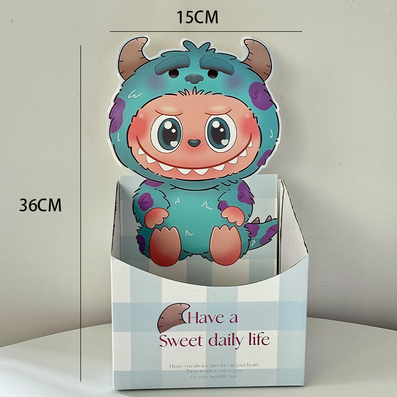 Nuevo día del niño serie de dibujos animados caja de regalo caja de embalaje caja de regalo caja de regalo caja de bocadillos de bricolaje caja de flores
