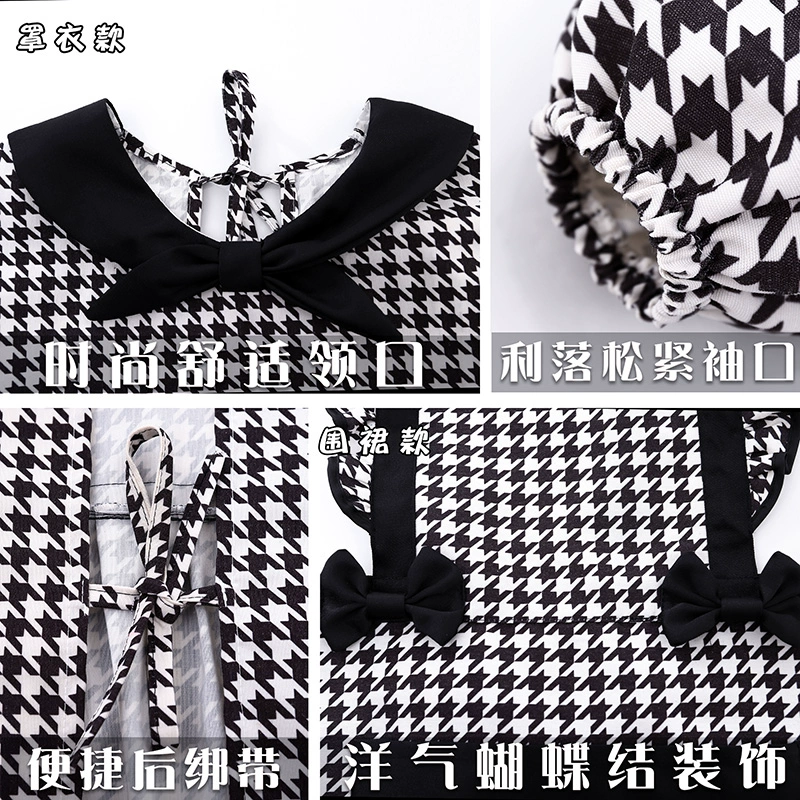 Холщовый халат, женский новый фартук с длинными рукавами для взрослых, домашняя кухня, 2023, противообрастающий фартук в иностранном стиле, кулинарный работник Ma Xiao