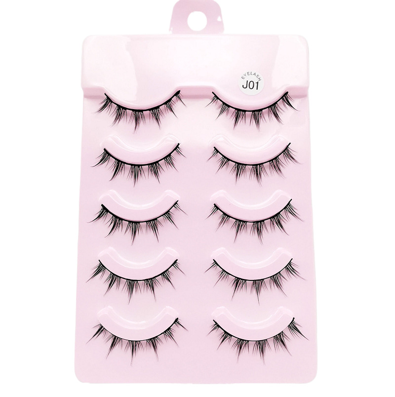 Daimengfei 009 cómic pequeño diablo pestañas postizas Barbie curling segmentado 5 pares de pestañas postizas suministro transfronterizo