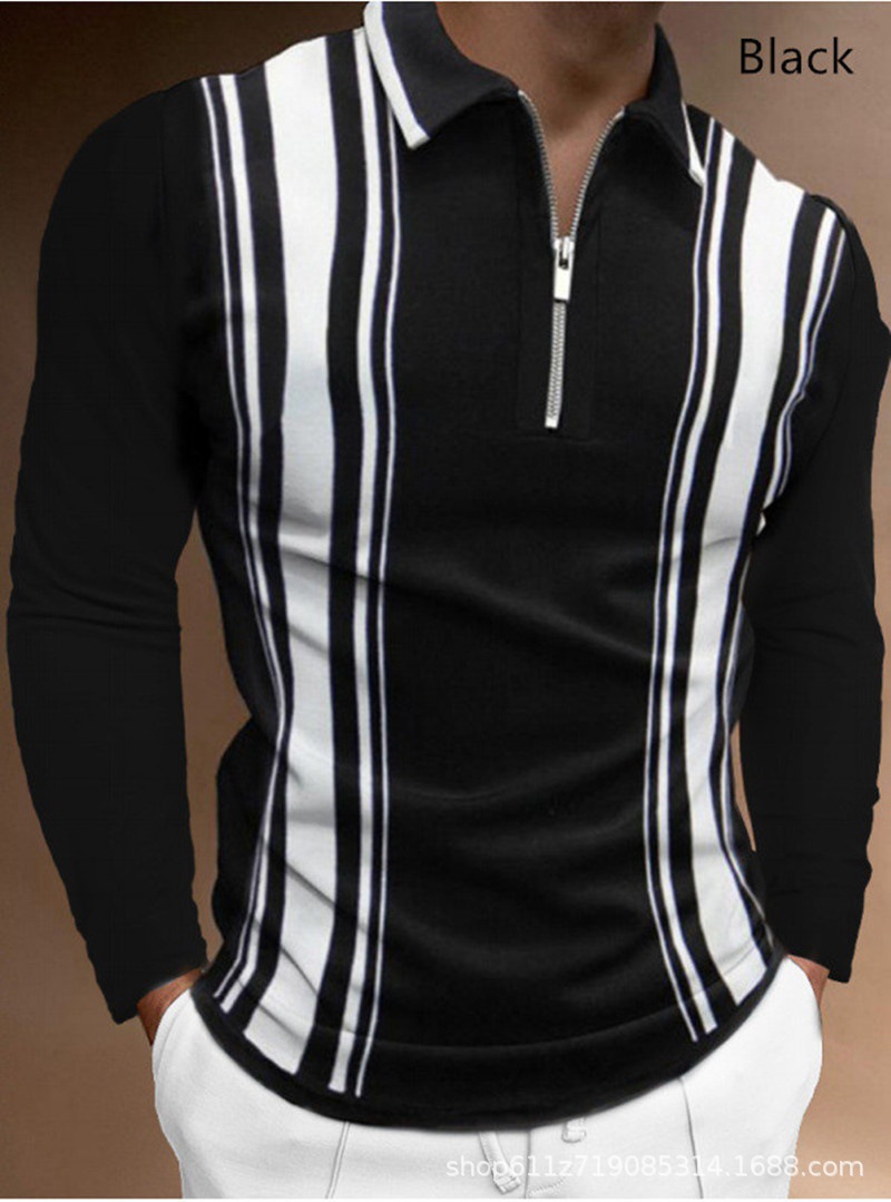 El Comercio exterior nuevo deseo Amazon estación independiente impreso Polo casual más tamaño de manga larga hombres camiseta superior hombres