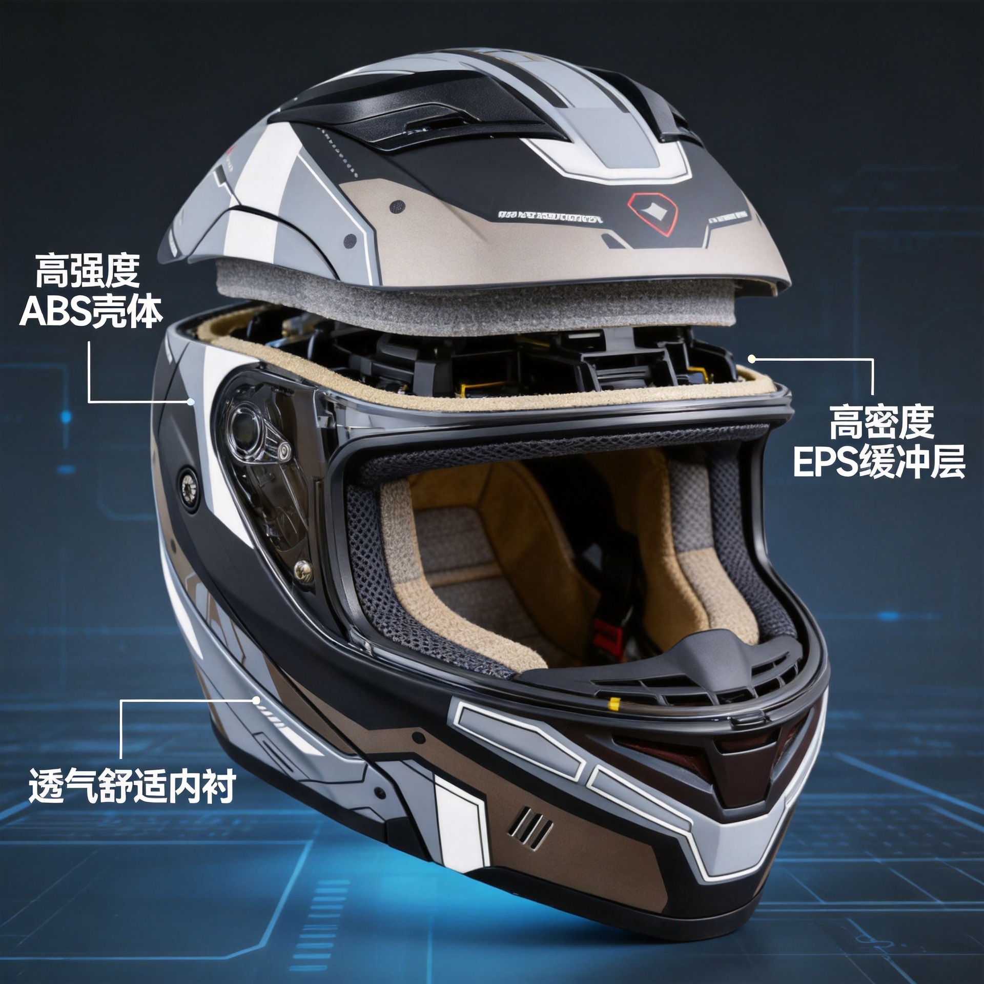 Cross-border motorcycle IBK open-face helmet, winter electric vehicle safety helmet, all-season full-face helmet for riders, 128 yuan for riding