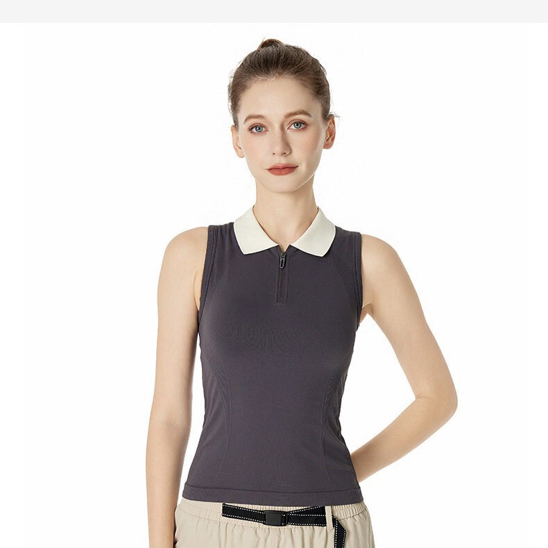 Manufacturer Wholesale Casual Sports Polo Collar Sleeveless Tops for Women 2026 New Summer Golf Set Tennis Wear