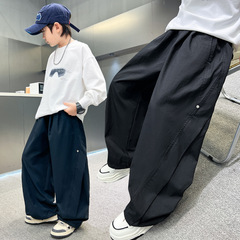 男童裤子春秋款2025新款秋季儿童装宽松直筒休闲裤帅气大男孩百搭