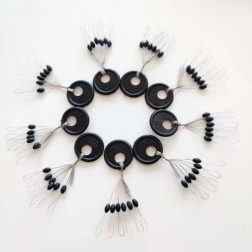 Black olive straight column bulk space beans 100 sets package Taiwan fishing accessories fishing gear manufacturer wholesale