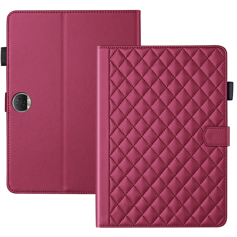 Suitable for Honor Pad 9 Leather Case, Lenovo P12 Pro Diamond-Shaped Chanel-Style K9 Card Holder, K10C Anti-Drop Case, M11