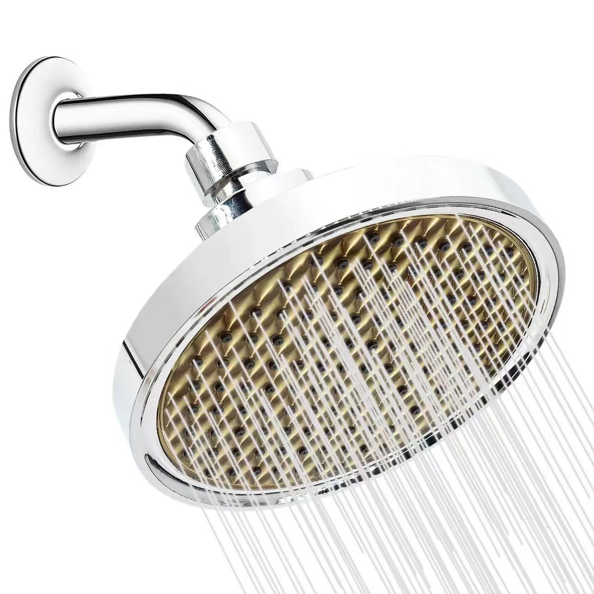 Comercio transfronterizo de 6 pulgadas boquilla de ducha de ducha presurizada boquilla de ducha galvanizada completa boquilla de ducha de ducha pequeña cabeza de ducha baño baño