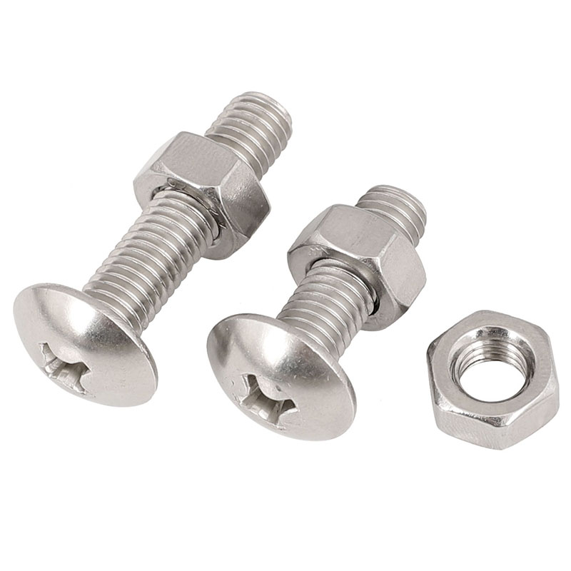 Tornillo y tuerca de cabeza plana cruzada de acero inoxidable 304 conjunto combinado tornillo de paraguas con capucha M3M4M5M6M8 image 6