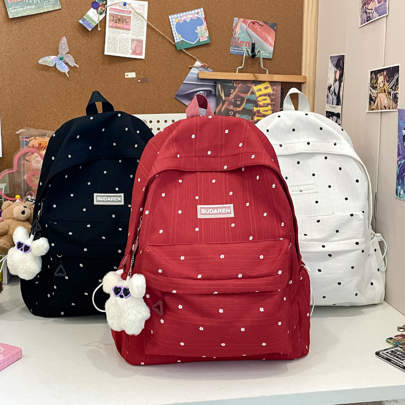 中学生向けのクロスボーダー和風フレッシュスクールバッグ、かわいくて多用途な旅行用バックパック、軽量で大容量の学生用バックパック|undefined