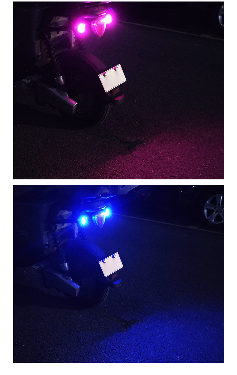 Wireless Remote Control Aircraft Light for Foreign Trade, Multi-Mode Colorful LED Strobe Light, Rechargeable RGB Warning Light for Cars and Motorcycles