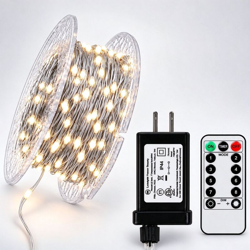 Led Copper Wire Lights 200.2m Lights Outdoor Waterproof Decorative Lights Remote Control Plug-In USB Christmas Tree Green Wire String Lights